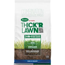Scotts Turf Builder Thick'R Lawn Sun and Shade, 3-in-1 Solution for Thin Lawns