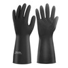 Exprosiflux Black Thick Rubber Cleaning Gloves - 2 Pairs of