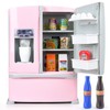 Refrigerator Toy Fridge with Ice Dispenser, Kids Pretend Play Kitchen