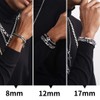 Silver Cuban Link Bracelet for Men Tarnish Free Bracelet Stainless