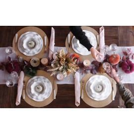 Beatriz Ball Vida Havana 11" Dinner Plate (S/4) White Luxury Melamine Dinnerware Outdoor Indoor Easy-care Snack Dinnerware Food-Safe BPA and PABA-Free