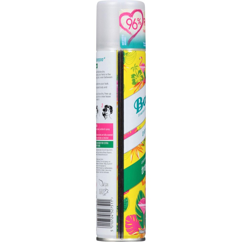 Batiste Dry Shampoo, Tropical, 6.73 Ounce (Packaging May Vary)