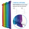FortuneHouse8 Wood Grain Door Curtains Rainbow French Door Curtains Rod