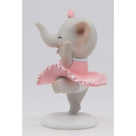Comfy Hour Wildlife Collection 5" Cute Dancing Ballet Elephant Pink Dress Figurine, Collectible Statue, Desktop Decoration, Girl's Mini Gift, Hand Made and Painted Polyresin