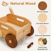 Woodtoe Wooden Baby Walker, Adjustable Speed Baby Push Walker, Montessori