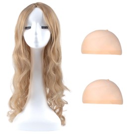 AYNKH 27 Inch Long Synthetic Wavy Blonde Wig for Women and Girls Blonde Curly Costume Wig for Cosplay Party Daily Use Durable