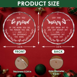 ARVEXO Inspirational Gifts for Women, Men, Christmas Ornaments - Coworkers, Boss, Thank You Gifts for Women, Employee Appreciation Gifts, Retirement Gifts - Christmas Tree Decoration Glass Ornament