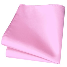 Branduce Light Pink Pocket Square for Men Plain Silk Blend Boy Handkerchief for Wedding Party（PS01-40