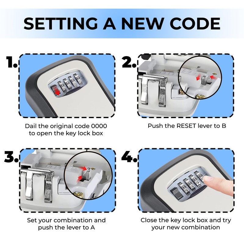 Double Dragon 4-digit Combination Key Safe | Police-approved Wall-mount Lock