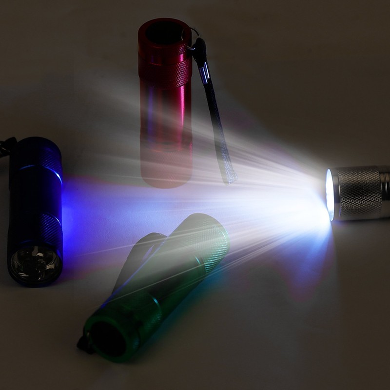 FASTPRO 4-Pack Aluminum LED Flashlights Set with AAA Dry Batteries