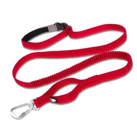 cocomall Dog Leash for Training, Hands-Free, Can Be Worn on the Waist, Shock Absorption, Hands-Free, Stretchable, for Walking, Training, Long Leash, Waist Running, Waist Belt (M, Red)