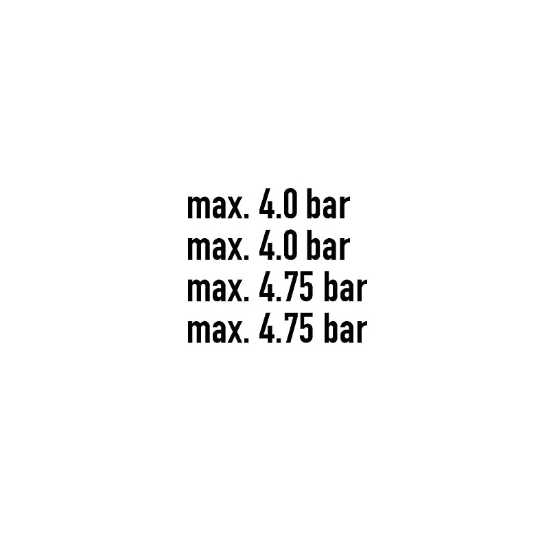 #A5778 Tyre Pressure Sticker 4.0 4.75 Bar Wheel Loader Truck
