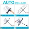 TopTie Clear Umbrella Compact 10 Ribs for Windproof Auto Open
