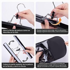 Sujetador De Extensiones De Pelo, Portátil a Prueba De Polvo Bolsas De Almacenaje Para Pelucas Bolsa De Peluca a Prueba De Polvo Para Colgar Con