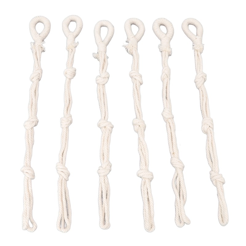 6 Pcs Macrame Plant Hanger Braided Cotton Rope Adjustable Hanging