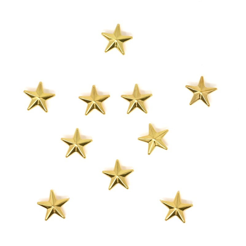 Honbay 100PCS 15mm Gold Nailheads Star Punk Rivets DIY Metal