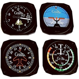 Trintec Cessna Classic Aircraft Instrument Coasters Model CES-9075