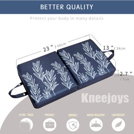 Knee Pads for Men Women Garden Kneeling Pads Extra Thick Knee Pads Memory Foam Kneeling Pad for Bathing Yoga Knee Cushion (Gray)