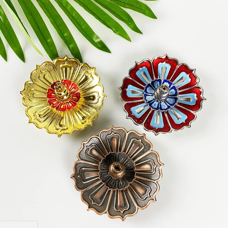 ANCLLO 3 in 1 Lotus Stick Incense Burner and Cone