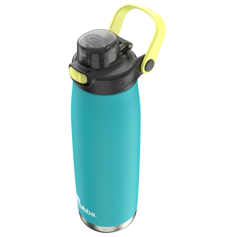 Bubba Radiant Stainless-Steel Pop-Up Straw, 24oz Water Bottle, Medium, Rubberized