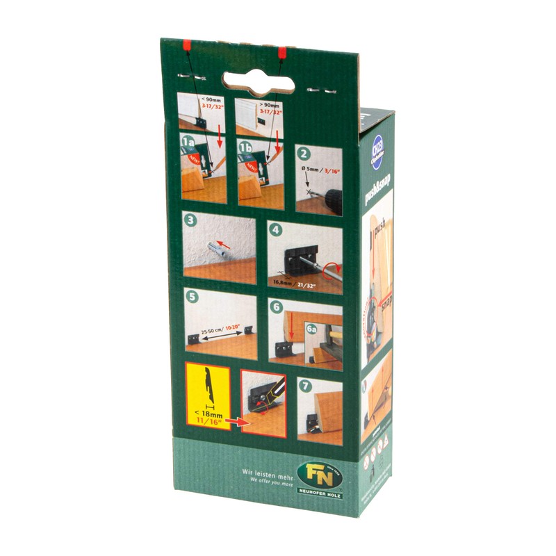 Gedotec Clipholder CH23 Mounting Clips for Skirting Boards with Cable
