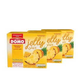 DOMO's Halal Pineapple Gelatin Dessert Mix, 3 oz. (Pack of 3)