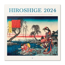 Grupo Erik Calendar 2024 Wall Calendar 2024 - Hiroshige Calendar 2024 Family Planner 30 x 30 cm 12 Months + Last 4 Months 2023 on One Page