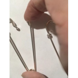 Platinum 3  Kilt Pins Silver Plated Steel 3" long fasteners for loosely woven fabrics