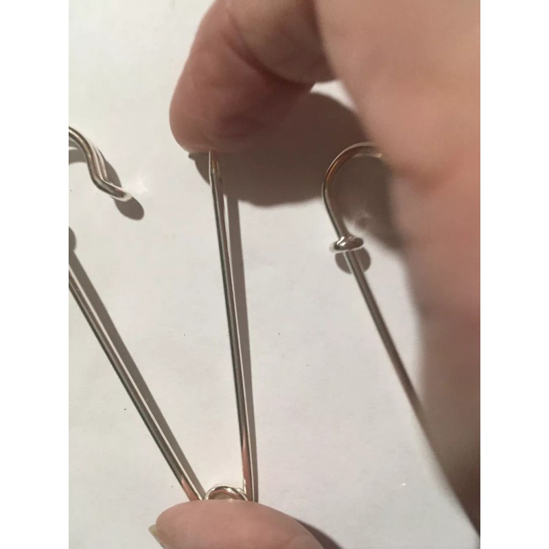 Platinum 3 Kilt Pins Silver Plated Steel 3" long fasteners