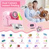 MVNHFSO Kids Camera Instant Print - Dual-Lens Selfie Cameras, Portable