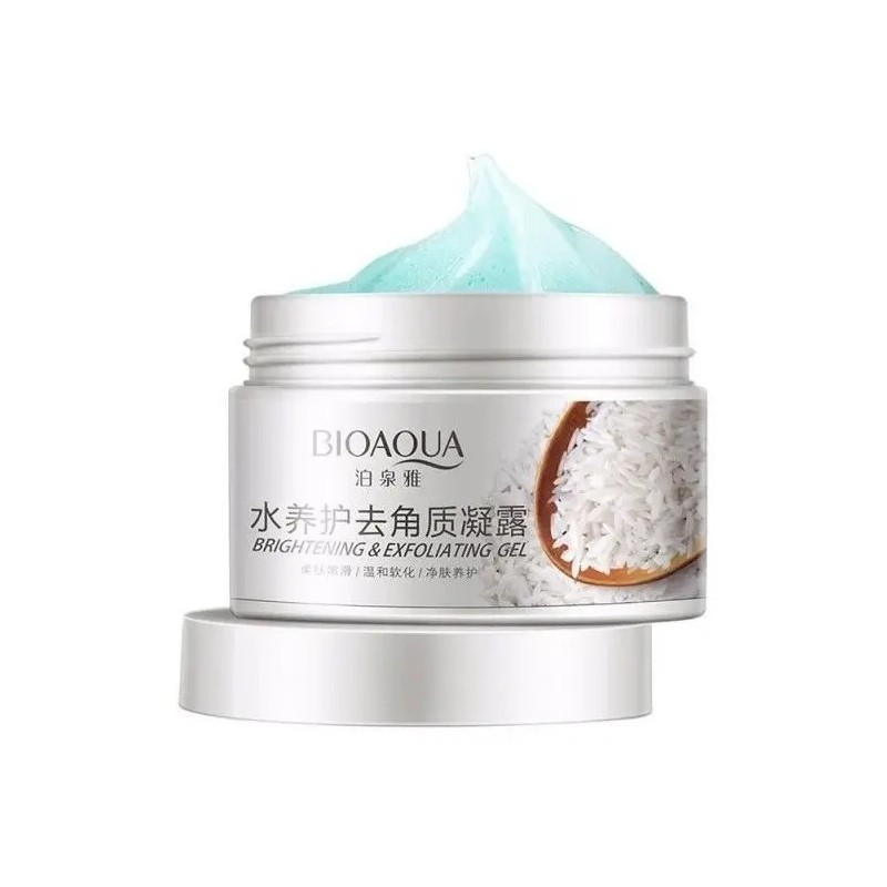 Bioaqua Exfoliante Facial de Arroz con Ácido Hialurónico, Ilumina y