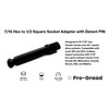 Pro-Graad 7/16 Hex to 1/2 Square Socket Adapter Drive Converter,