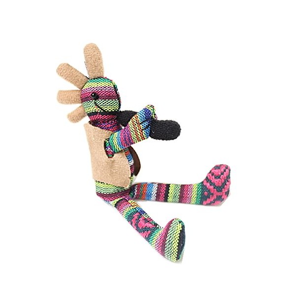 Kokopelli Doll X-Small Amulet Keychain, green MIX