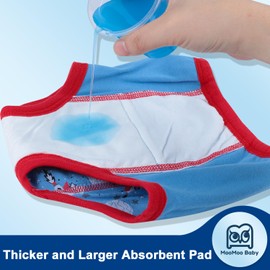 MooMoo Baby Training Underwear 10 Packs Absorbent Toddler Potty Training Pants for Boys and Girls Cotton 4T