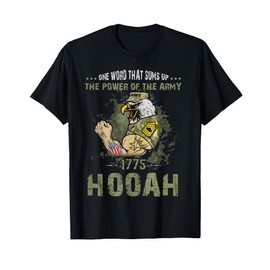 Power of the Army Shirt Hooah Veteran Pride Military Gift T-Shirt