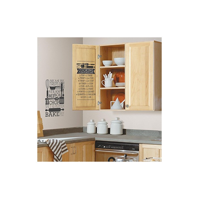 RoomMates Cooking Conversions - Vinilo decorativo para pared, multicolor