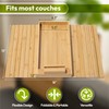 MarBoost Bamboo Sofa Arm Tray – Foldable Couch Arm Table