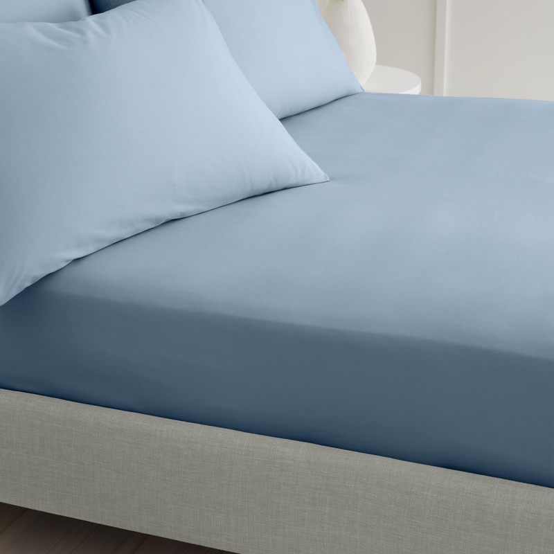 Bianca 200 Thread Count Cotton Percale Extra Deep Single Fitted