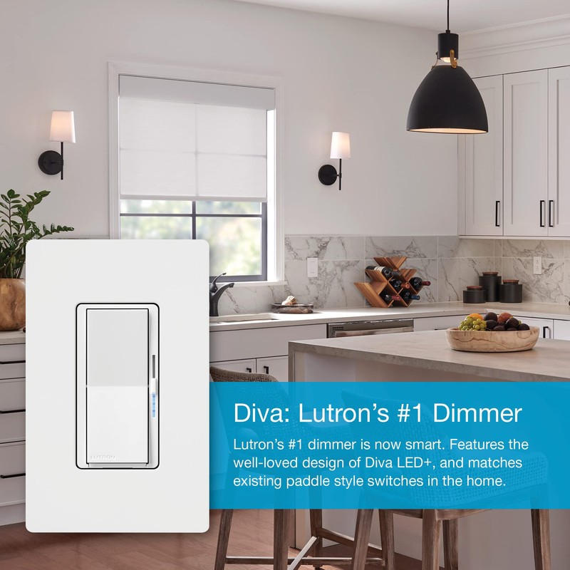 Lutron Diva Smart Dimmer Light Switch for Caseta Lighting (Lutron