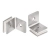 sourcing map Stainless Steel 90 Degree Glass Clamp, 2pcs for