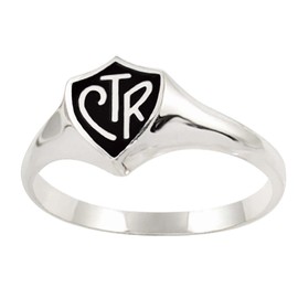 Ringmasters Black Regular CTR LDS CTR Ring Choose the Right Faith Ring | Keepsake LDS Jewelry