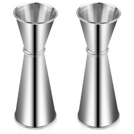 Set of 2 Cocktail Measuring Cups, 2 oz and 1 oz Cocktail Measuring Cups Made of Stainless Steel, Measuring Cup for Bartender Bar Accessories