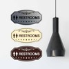 Signs ByLITA Victorian Unisex Restroom Sign (Black Gold) - Large