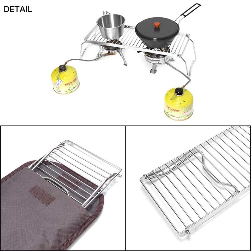 GoodsLand GD-CCSTAND-LG Long Cooker Stand Stainless Steel Folding Trivet Grill