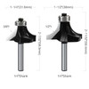 ROOCBIT 1/4 Inch Shank Roundover Edging Router Bit Set Woodworking