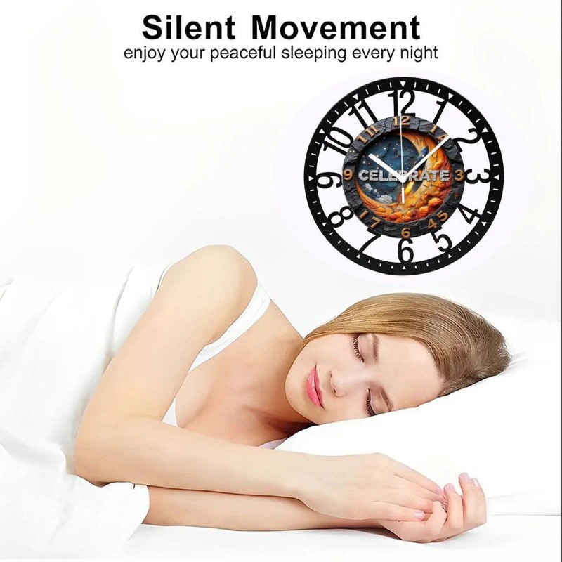 25cm Circular Iron Wall Clock with a Compass Navigation Iconsheet