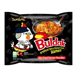 Samyang Buldak (Korean) Hot Spicy Chicken Stir Fried Ramen (Noodles) 4.94 oz (Pack of 40)
