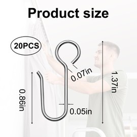 Metal Curtain Hooks (20Pcs) | Versatile Track Hooks for Shower Curtains, Drapes & Window Treatments