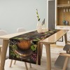 Red Wine Table Runner - Rectangle Wine Glass & Bottle