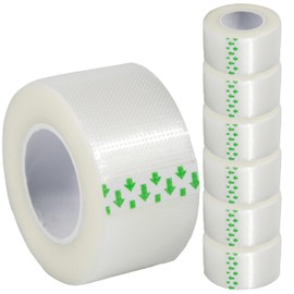 Vakly Clear Transparent Medical Emergency Tape - 1 inch x 10 Yards [6 Pack] First Aid Bandage Adhesive For Wound Dressing Care1''x10 Yds Breathable, Hypoallergenic and Latex Free For Sensitive Skin(6)